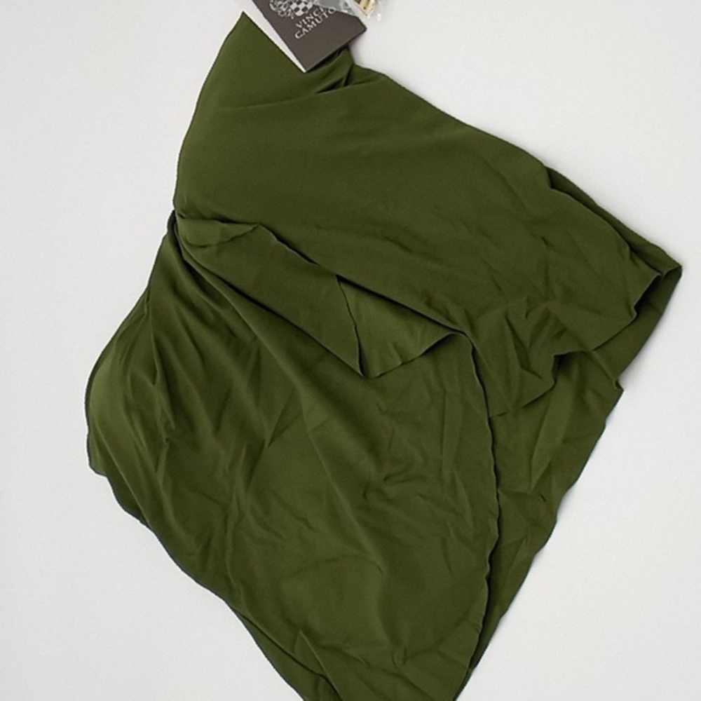 Vince Camuto Sanremo Draped Bandini Swim Top Fern Green S